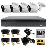 8Mp Night vision bullet camera cctv system 4K / Uhd